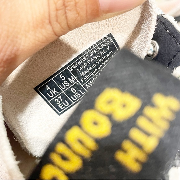 Dr Martens 1460 Ladies Size 6 Pascal Boots Rainbow Glitter Leather Laces Zip - Picture 6 of 7